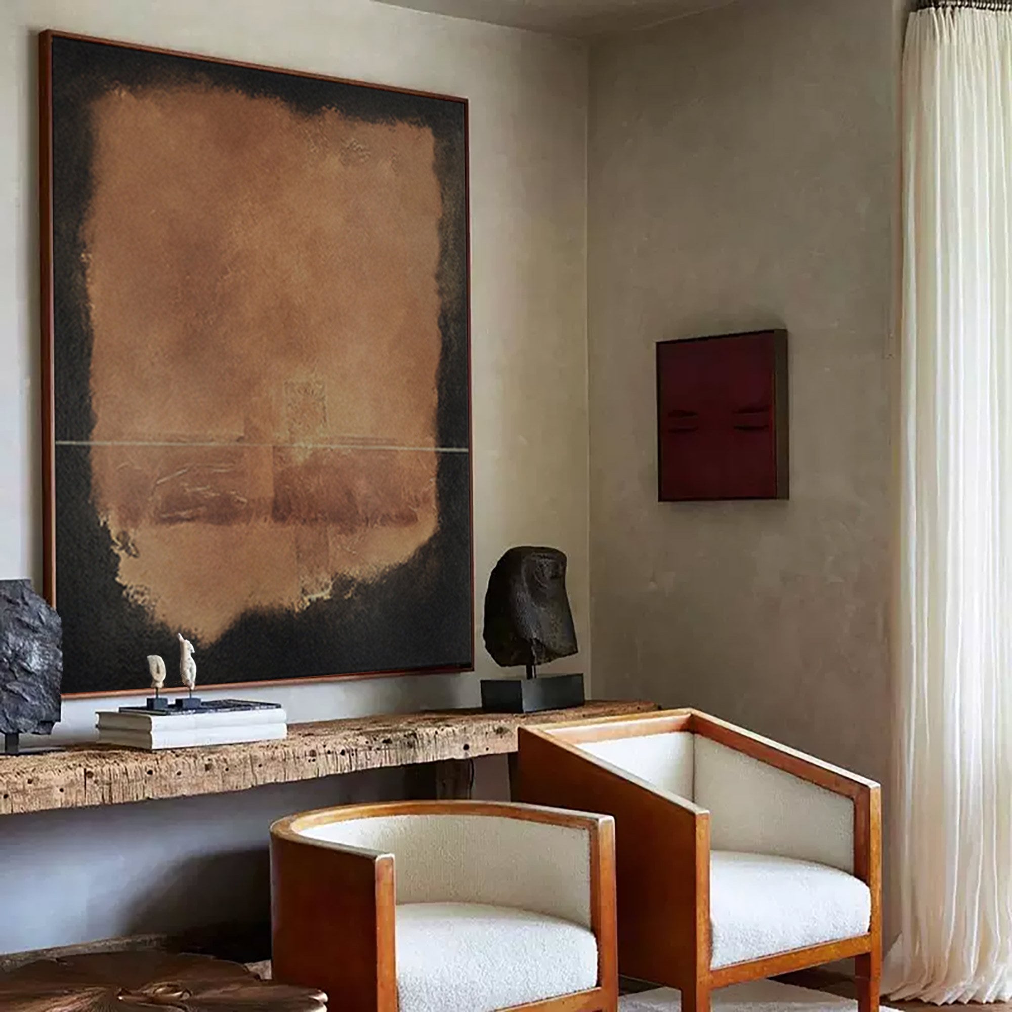 Still Center – Textured Abstract Wall Art with Quiet Balance