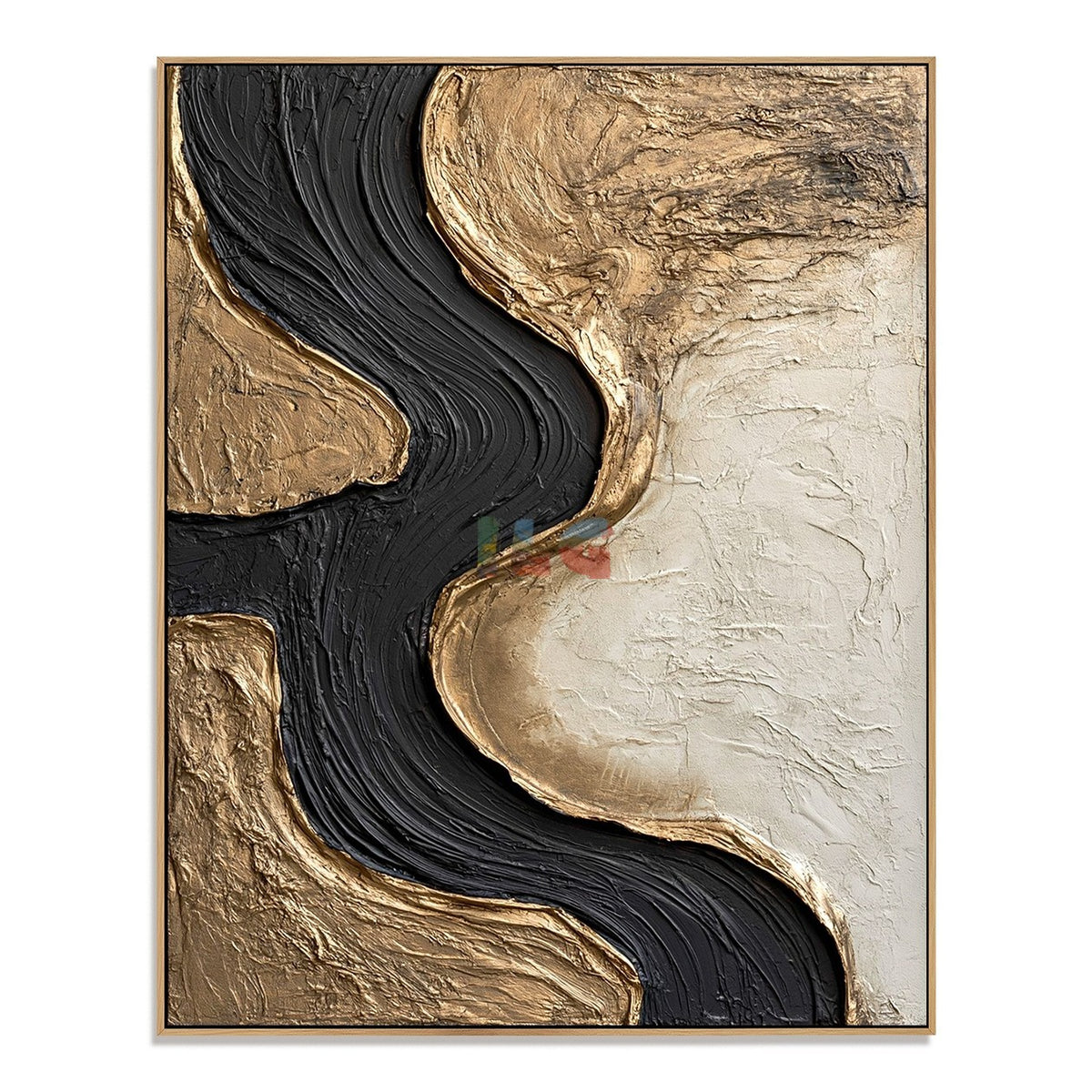 Auric River Vein – Abstract Organic Textured Wall Art