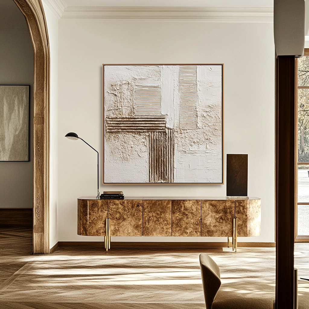 Balanced Stillness – Wabi-Sabi Textured Abstract Wall Art