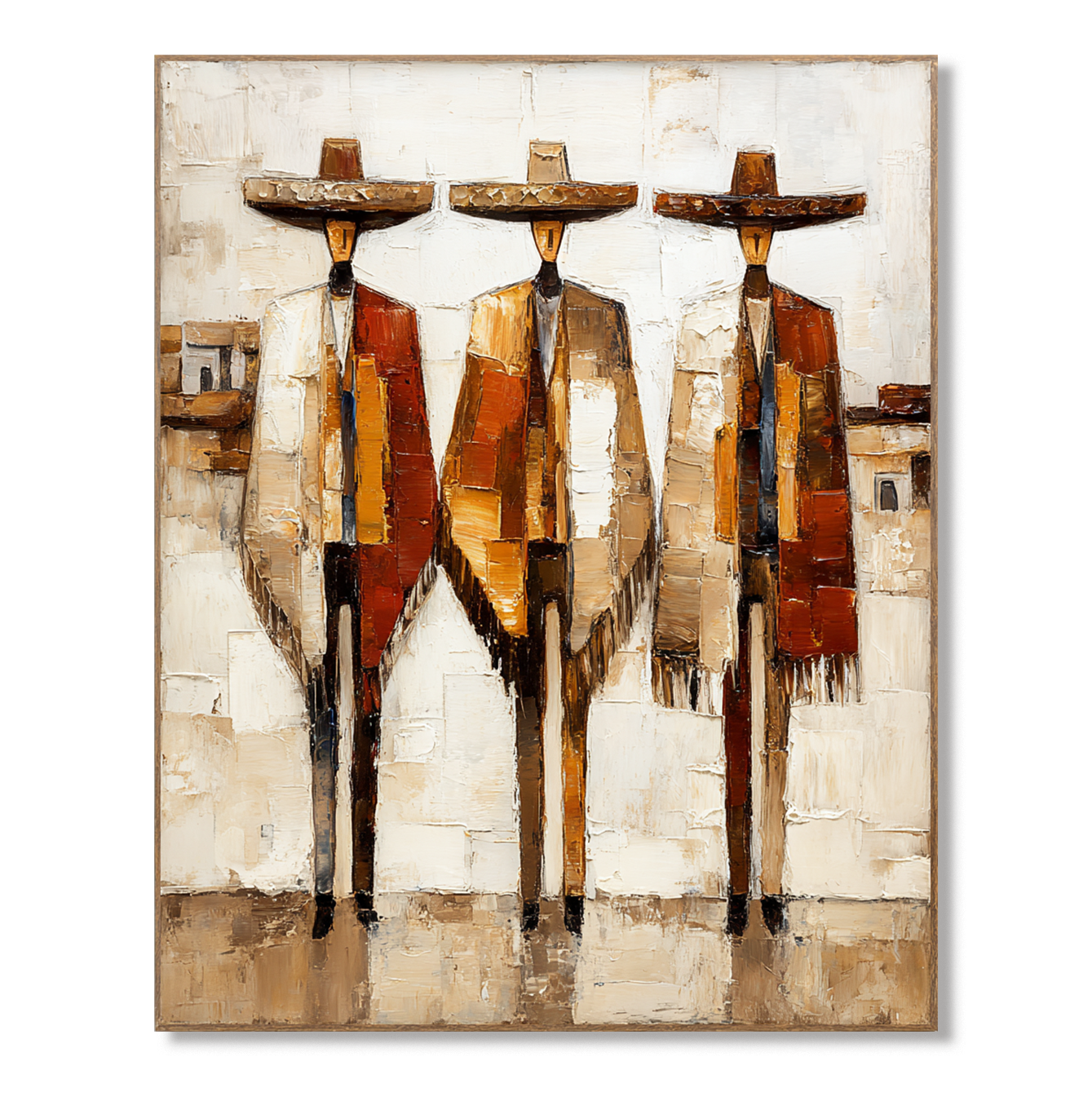 Desert Passage – Modern Southwestern Figure Painting – Textured Western Wall Art