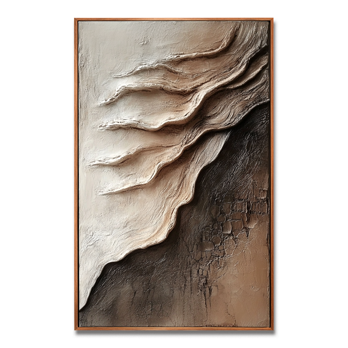Edge of Formation – Wabi-Sabi Textured Abstract Wall Art