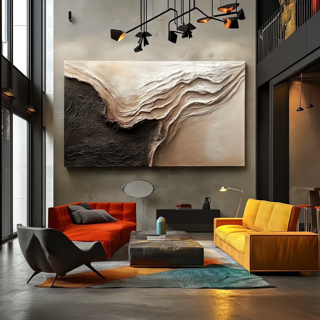 Eroded Stillness – Wabi-Sabi Textured Abstract Wall Art