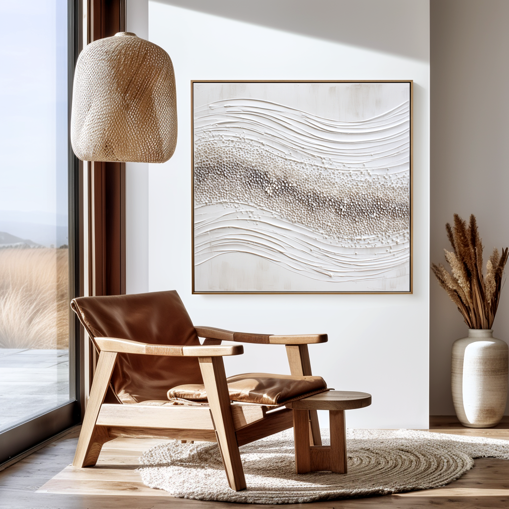Gentle Current – Handcrafted Textured Abstract Wall Art