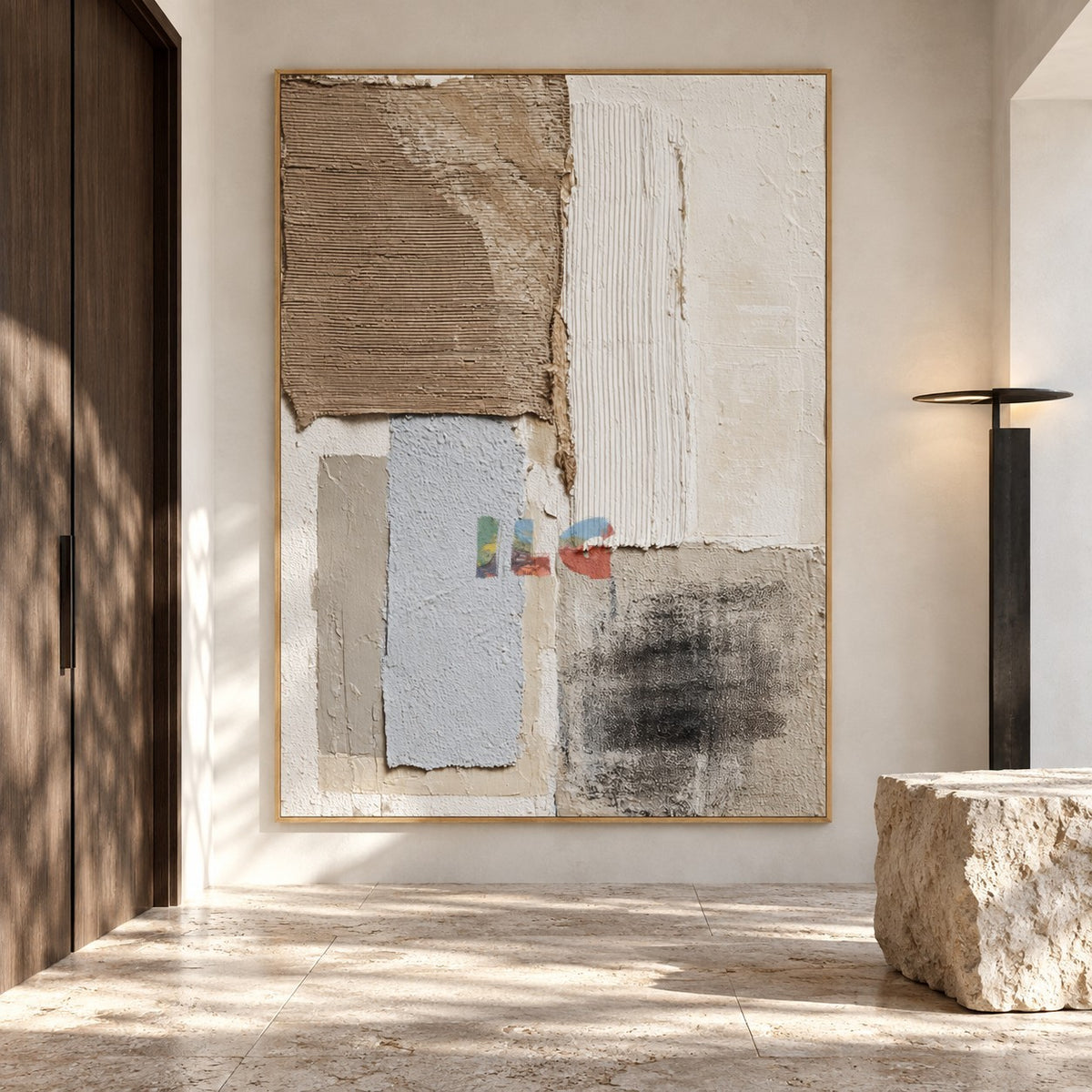 Ivory Terrain – Architectural Neutral Textured Abstract Wall Art