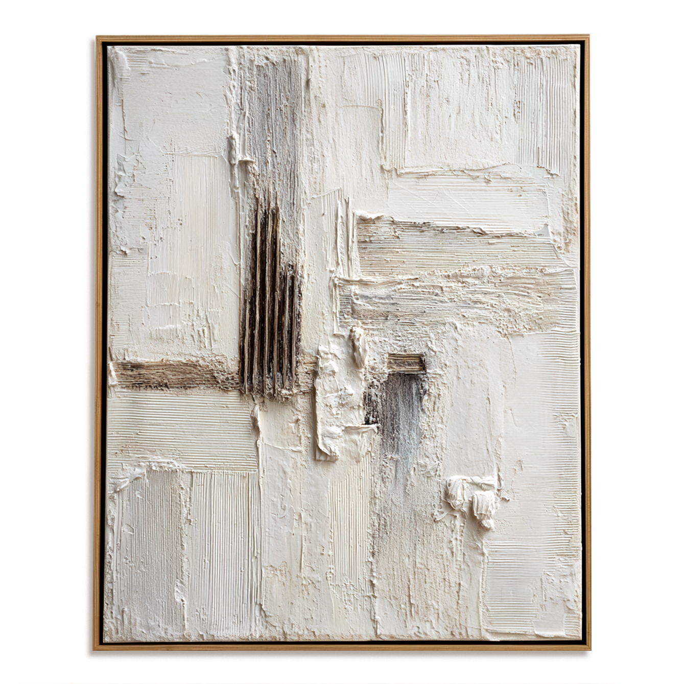 Layered Stillness – Wabi-Sabi Textured Abstract Wall Art