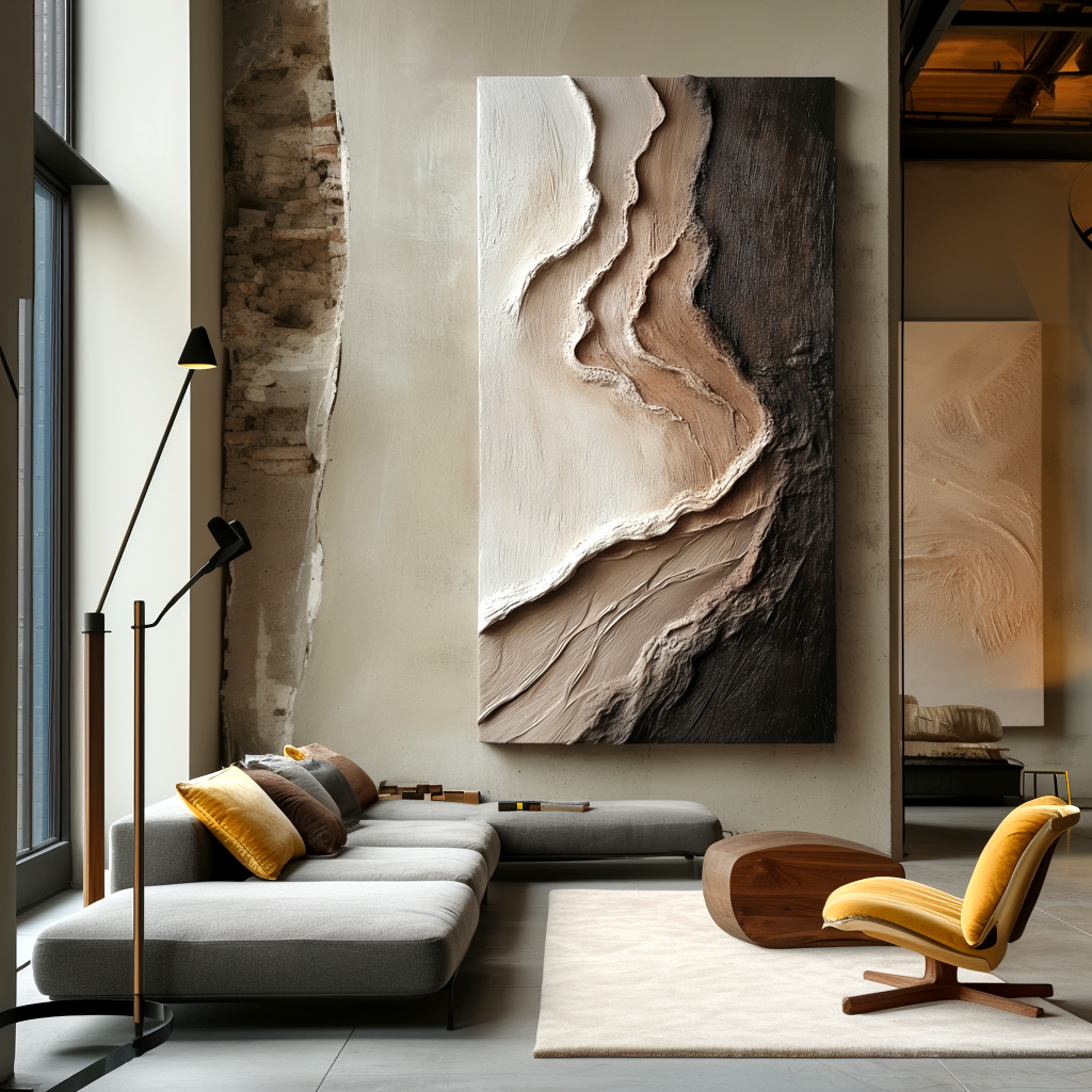 Quiet Erosion – Wabi-Sabi Textured Abstract Wall Art