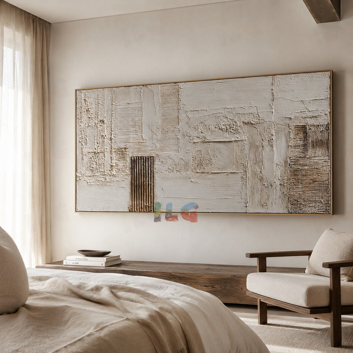 Textured Horizon Grid – Abstract Wall Art