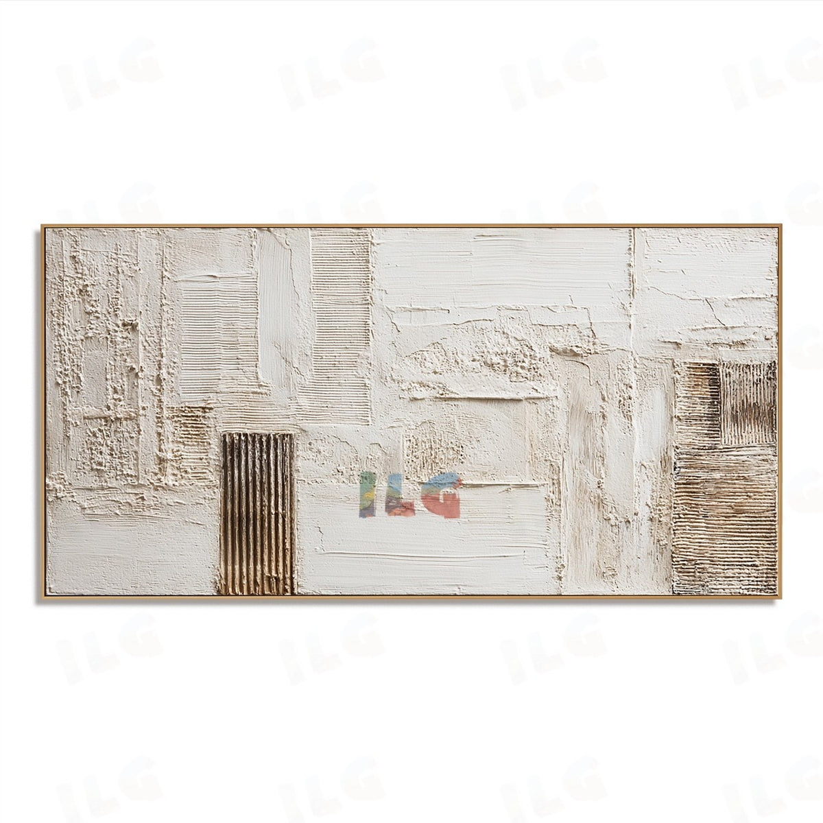 Textured Horizon Grid – Abstract Wall Art