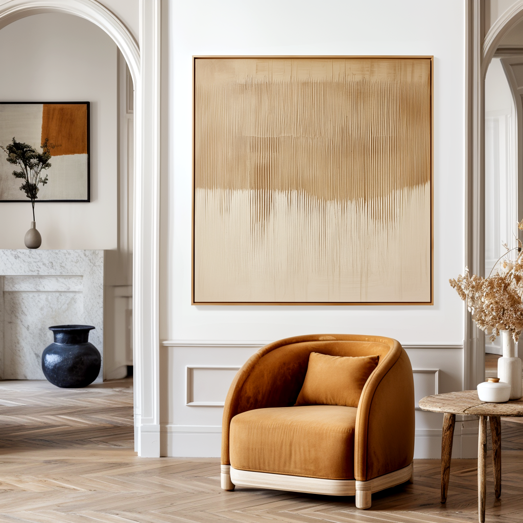 Quiet Alignment – Wabi-Sabi Textured Abstract Wall Art