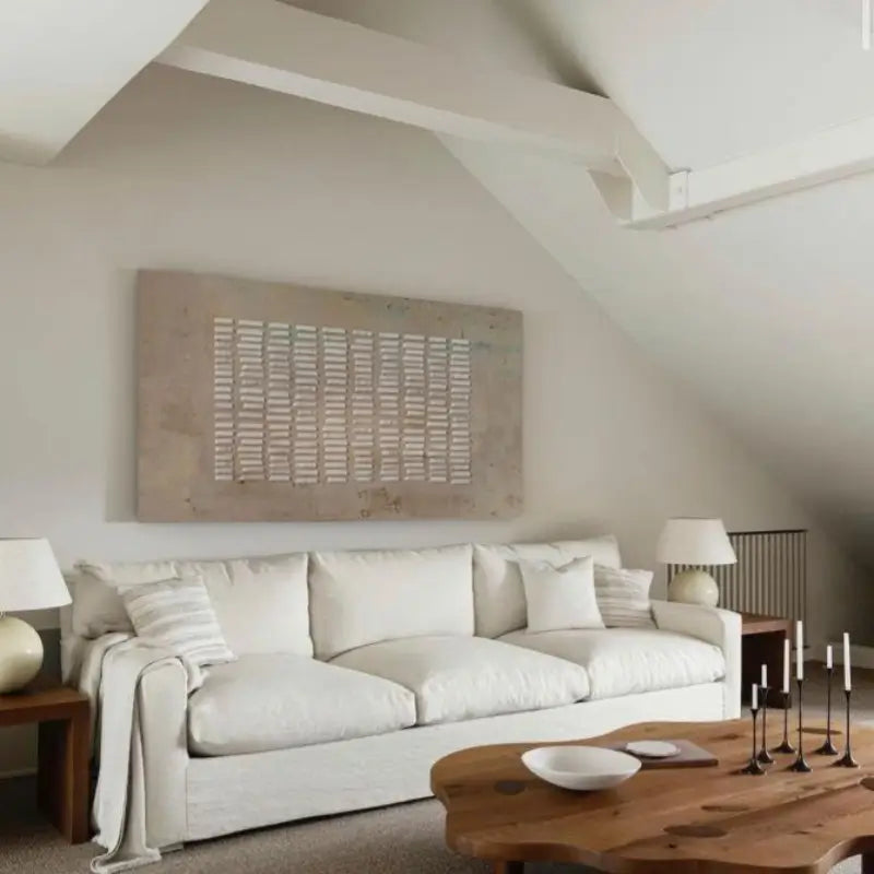 Structured Calm – Hand-Painted Textured Abstract Canvas Art