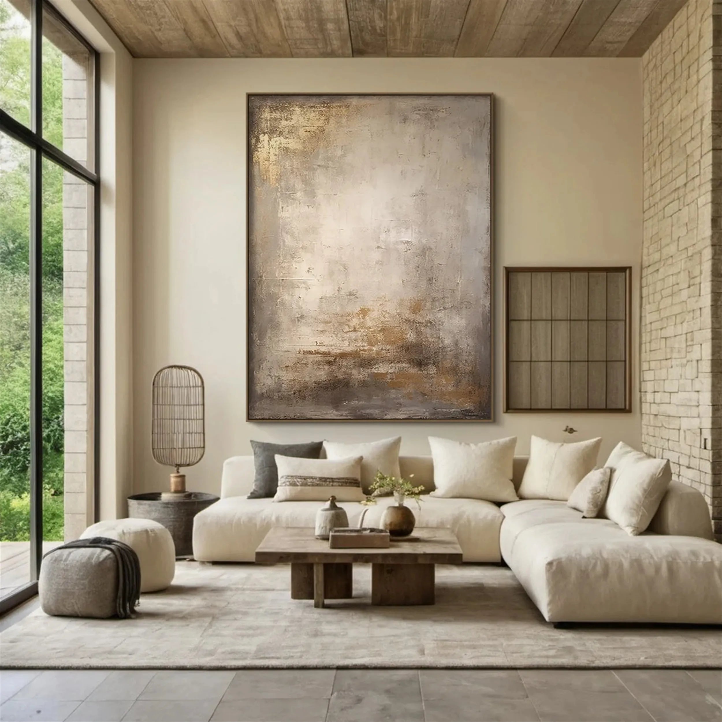 Golden Glow – Hand-Painted Abstract Canvas Art
