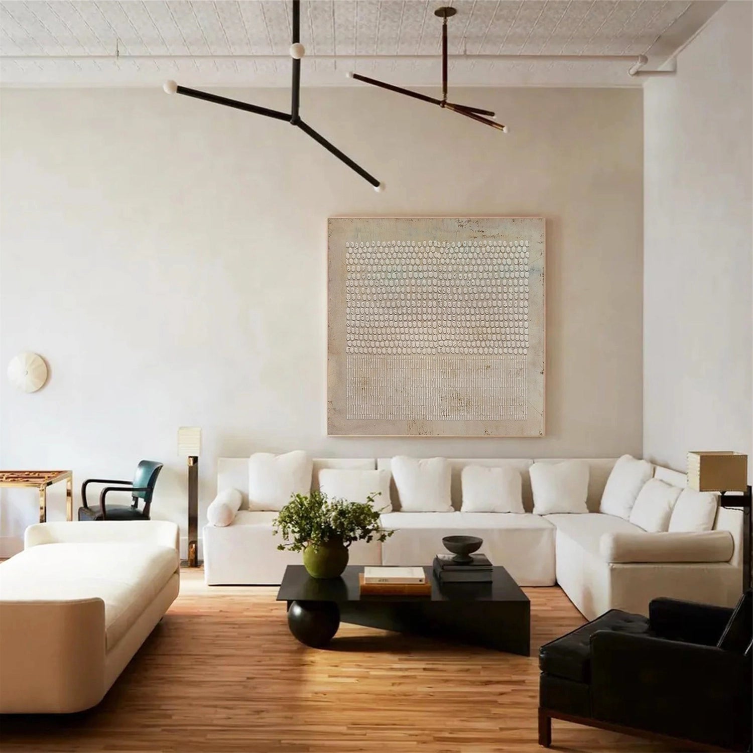 Textured Grid – Hand-Painted Abstract Canvas Art