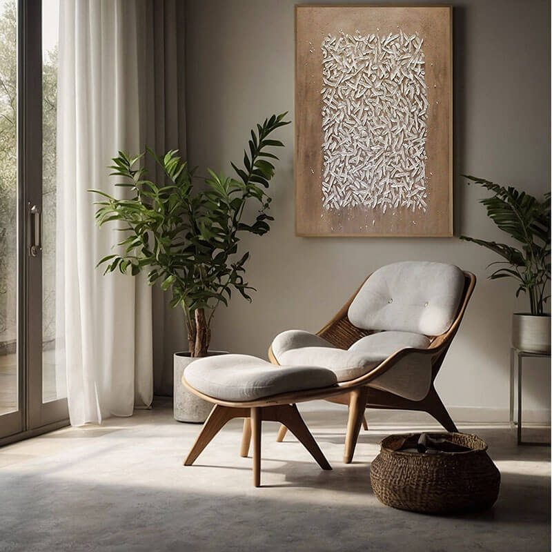 Textured Serenity – Hand-Painted Abstract Canvas Art