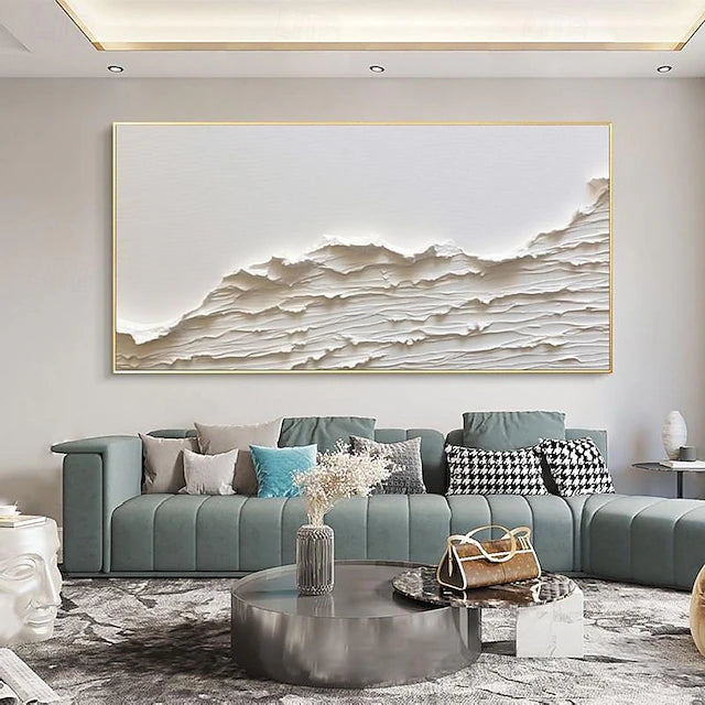 white textured abstract painting for modern decor