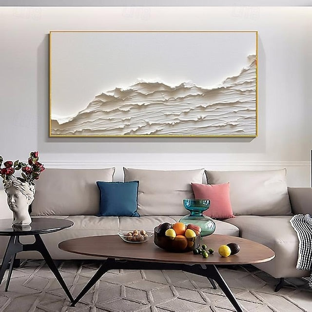 white textured abstract painting for modern decor