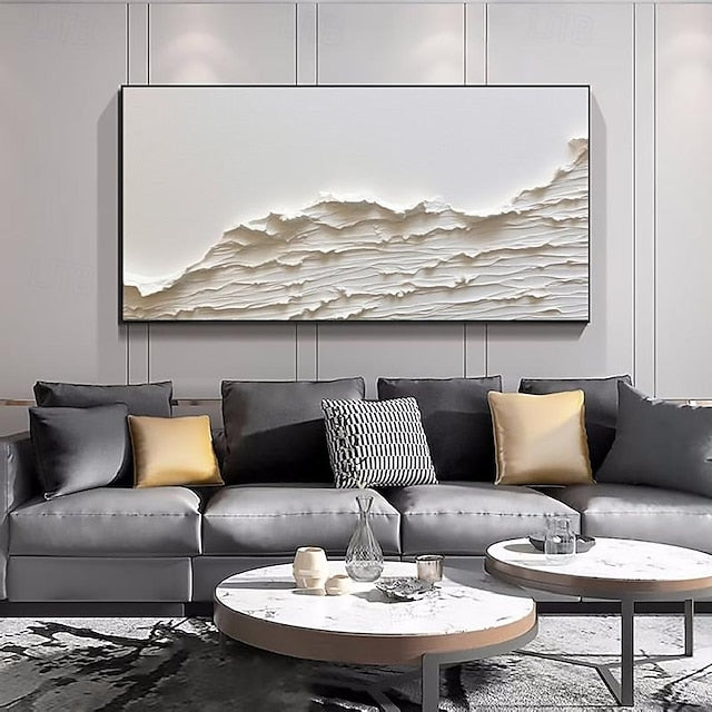 white textured abstract painting for modern decor