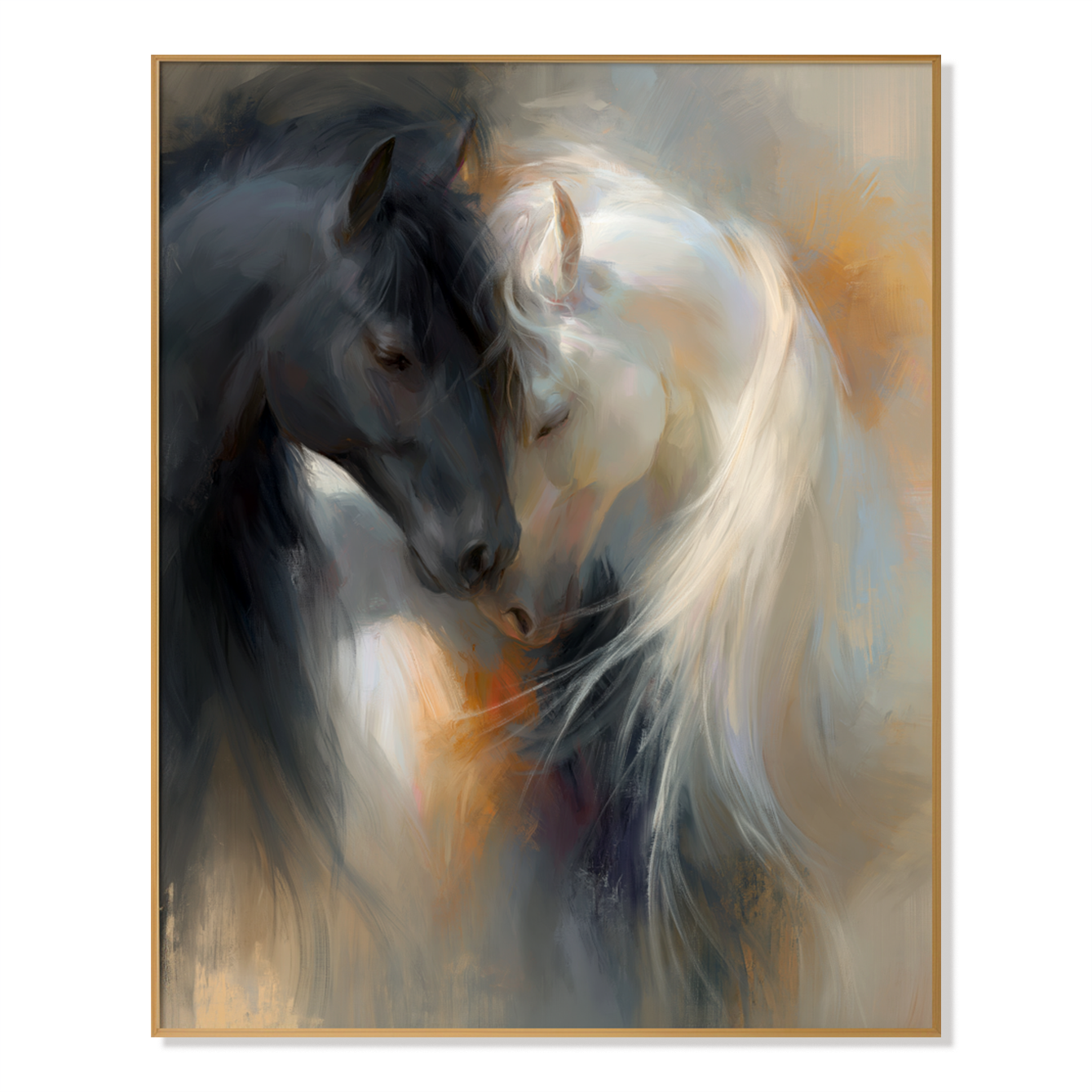 Eternal Embrace - Abstract Horse Canvas Art