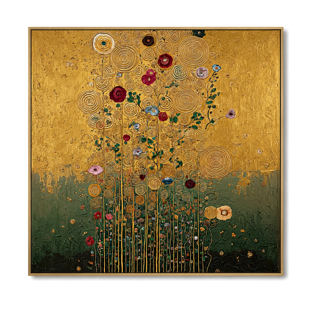 Luminous Garden – Textured Abstract Oil Painting