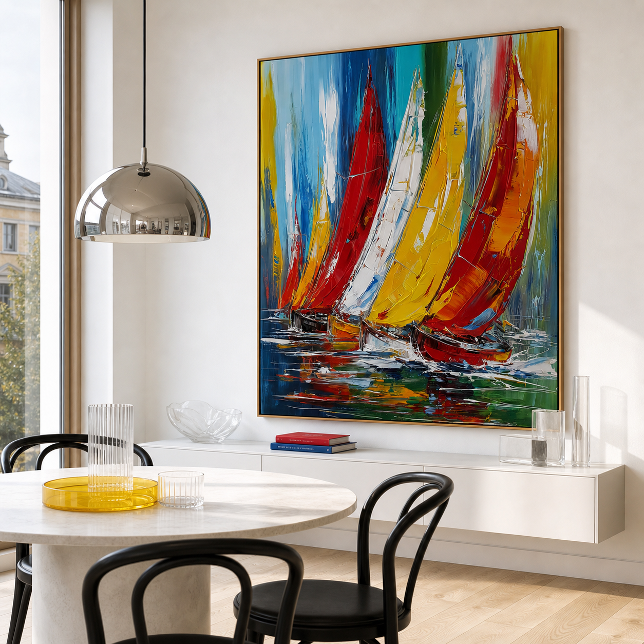 Regatta of Colors – Abstract Sailing Wall Art
