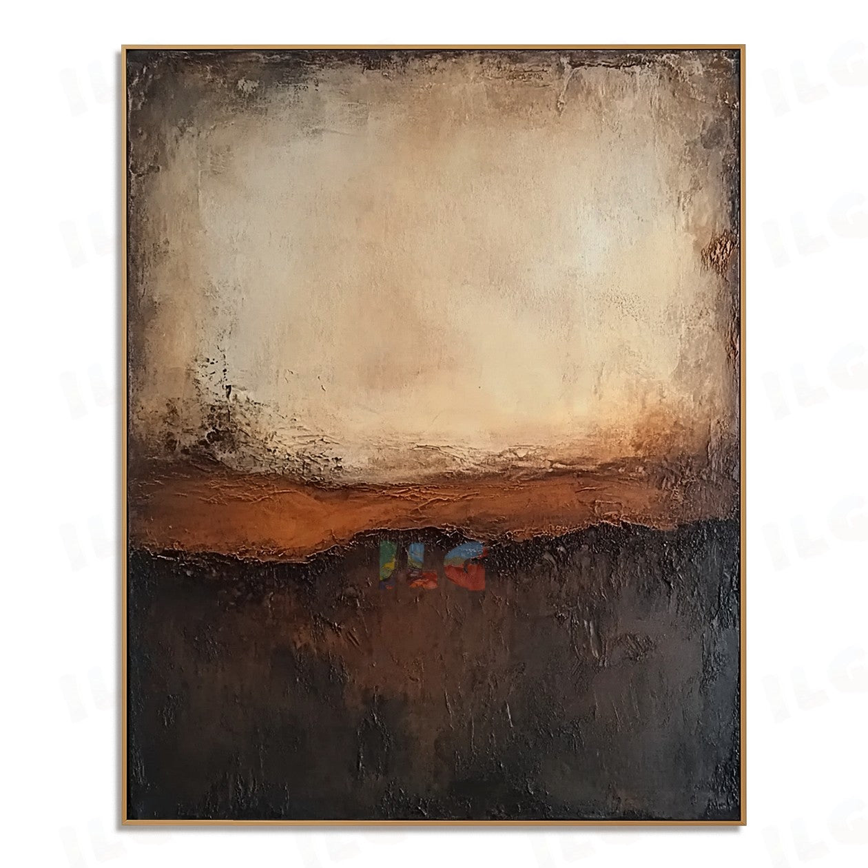 Ember Divide – Abstract Textured Wall Art