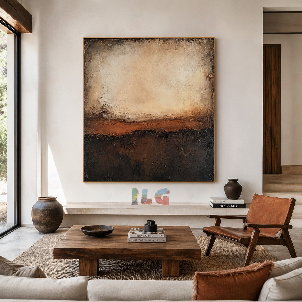 Ember Divide – Abstract Textured Wall Art