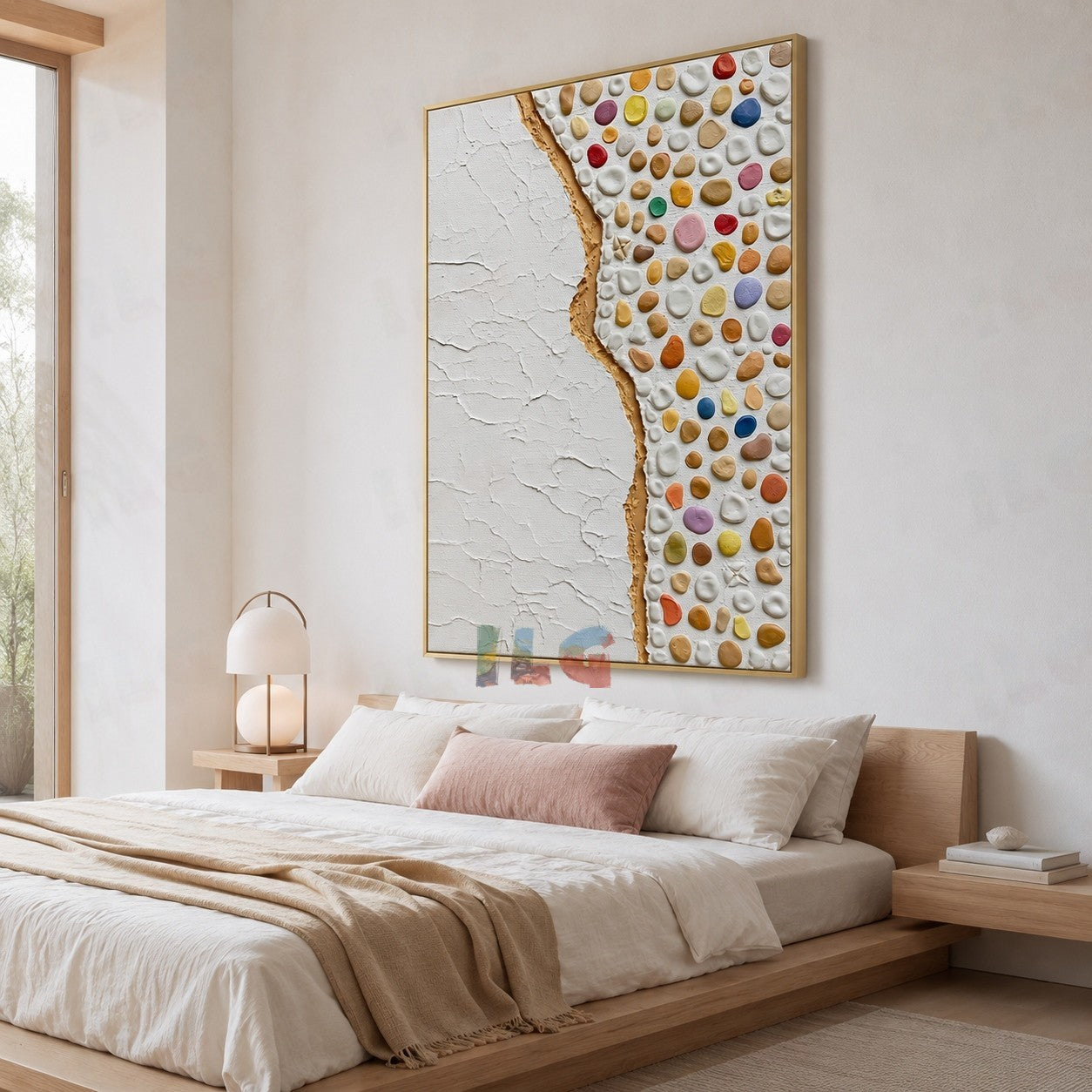 Sandsplit Pebble Coast – Abstract Textured Wall Art