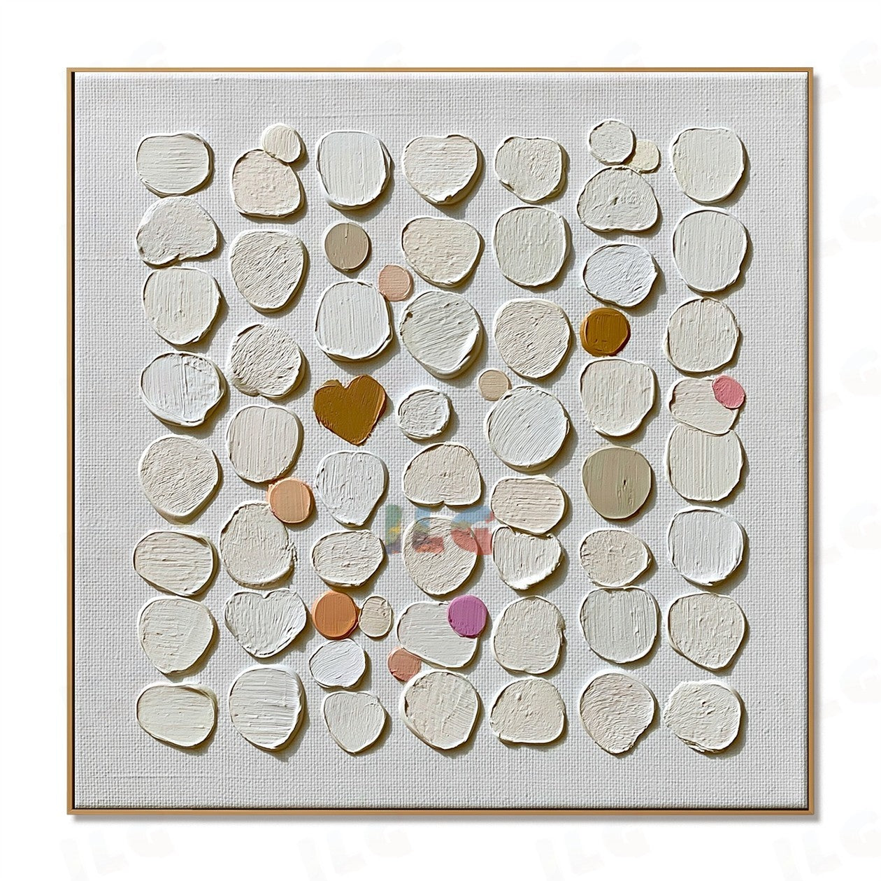 Linen Pebble Sonata – Abstract Textured Wall Art