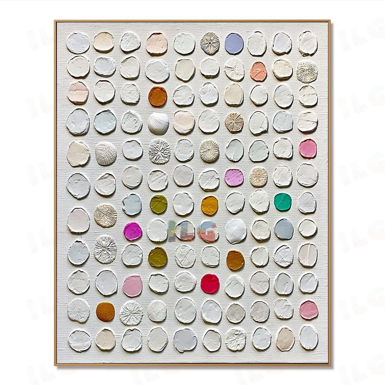 Quiet Shellpoint Array – Abstract Textured Wall Art