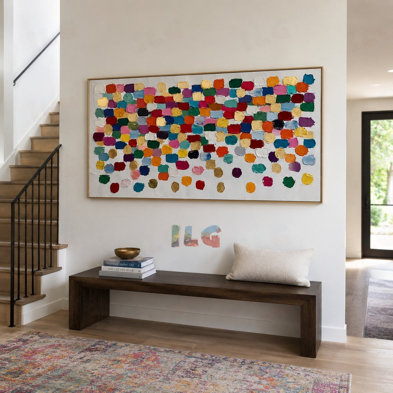 Radiant Patchwork Flow – Abstract Textured Wall Art
