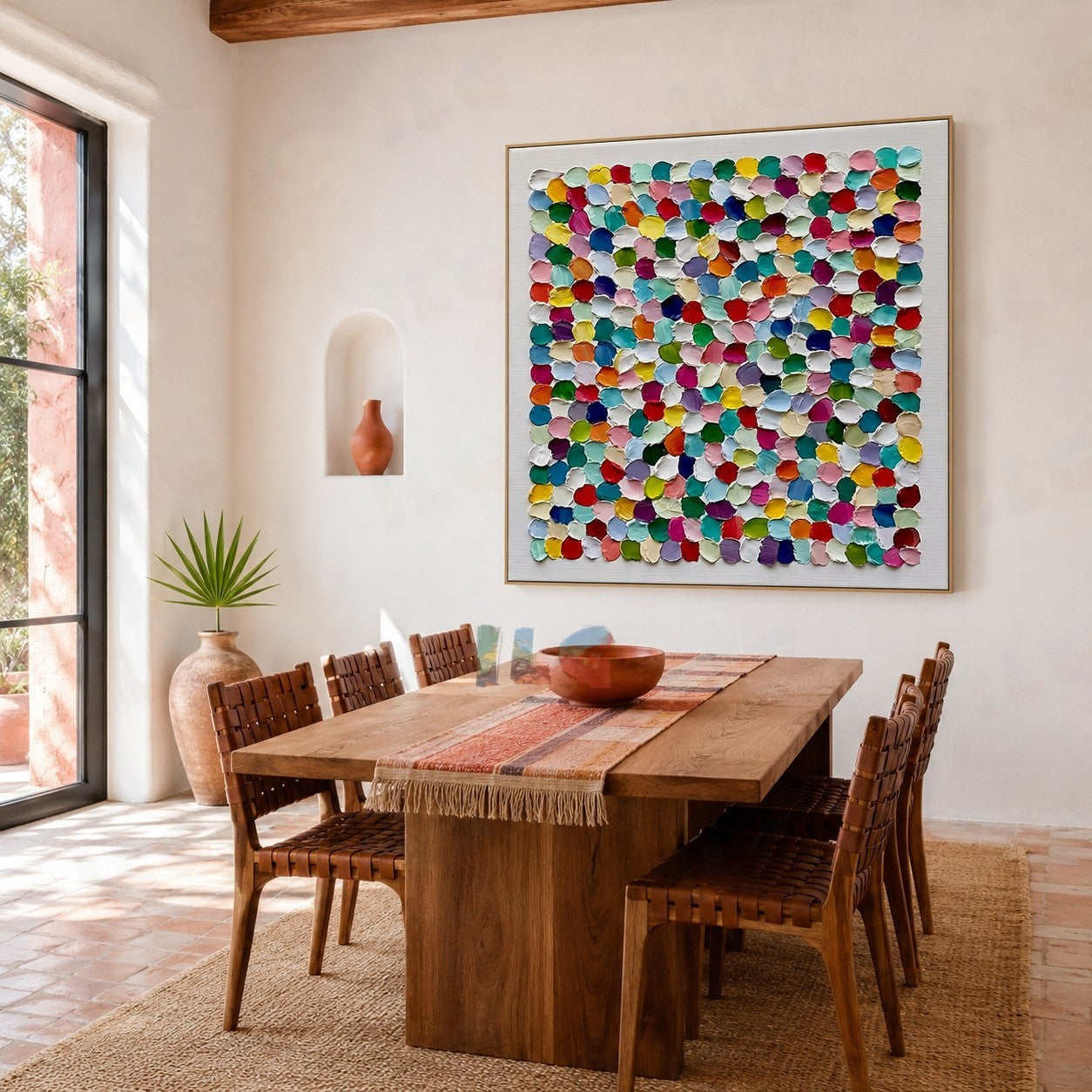Confetti Petal Mosaic – Abstract Textured Wall Art