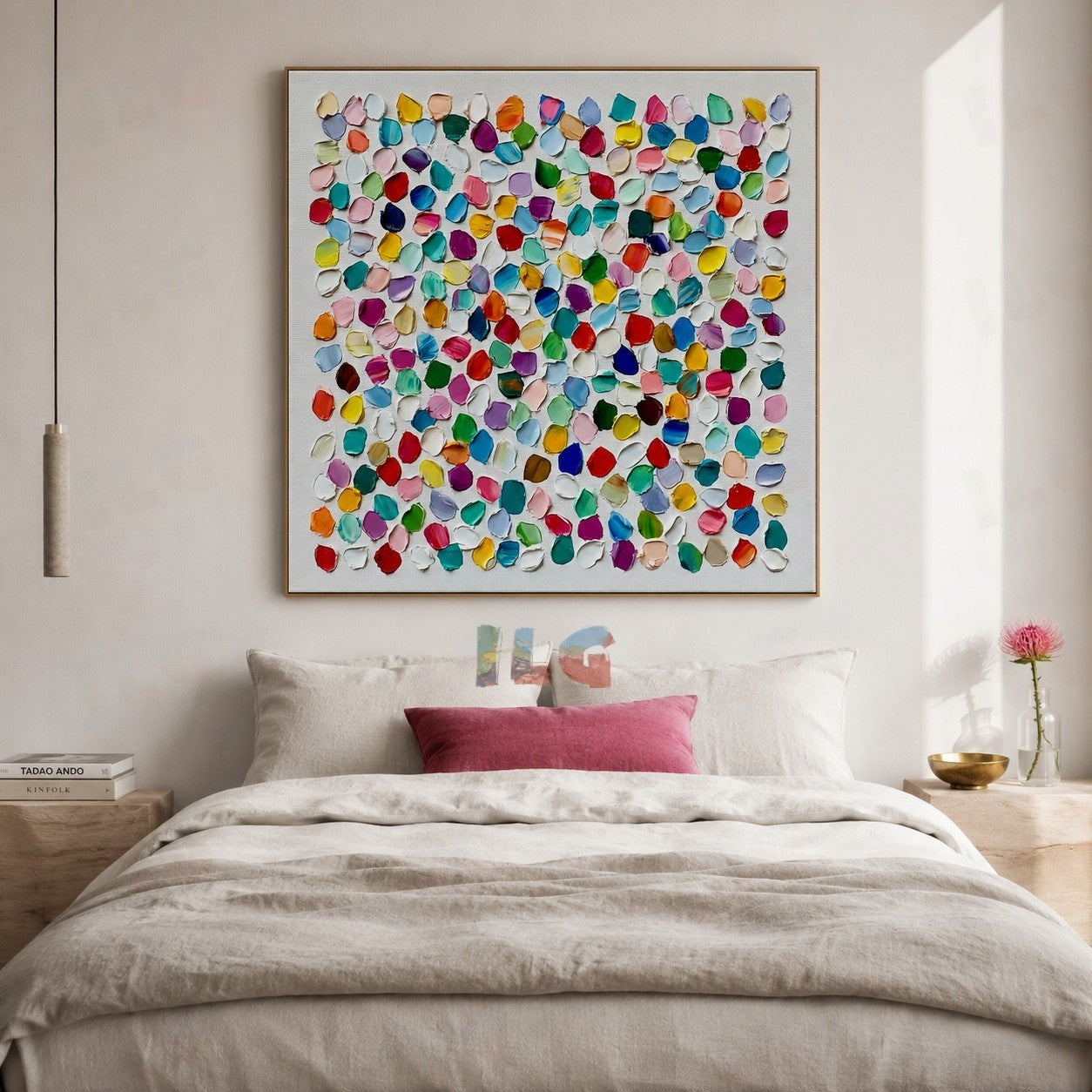 Festival Petal Array – Abstract Textured Wall Art