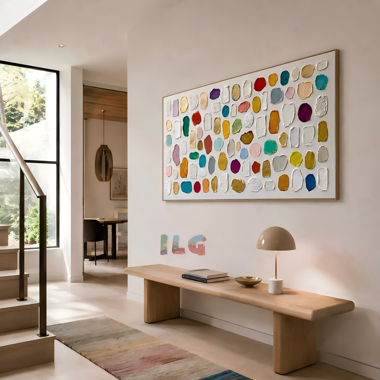 Vivid Capsule Ledger – Abstract Textured Wall Art