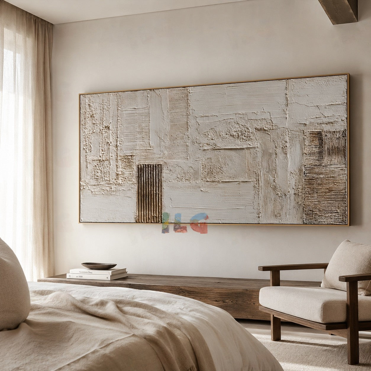 Textured Horizon Grid – Abstract Wall Art