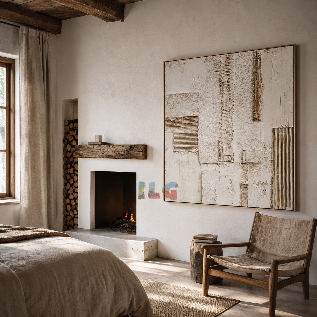 Sandwashed Relief Lines – Abstract Textured Wall Art