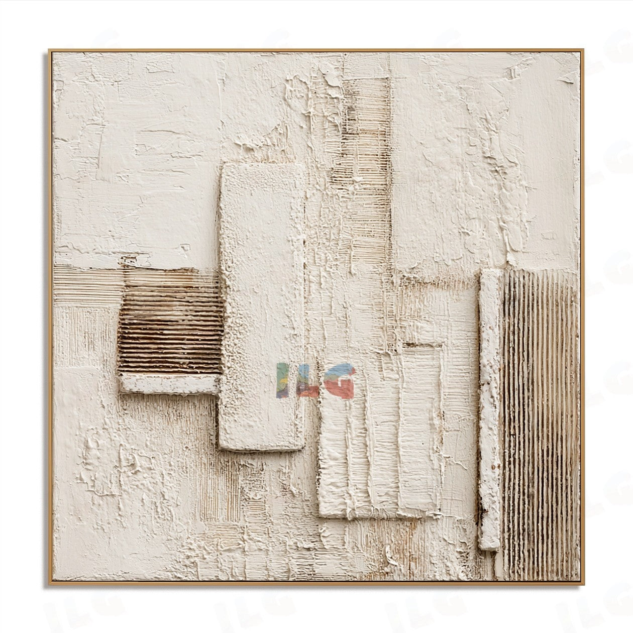 Plaster Column Motif – Abstract Textured Wall Art