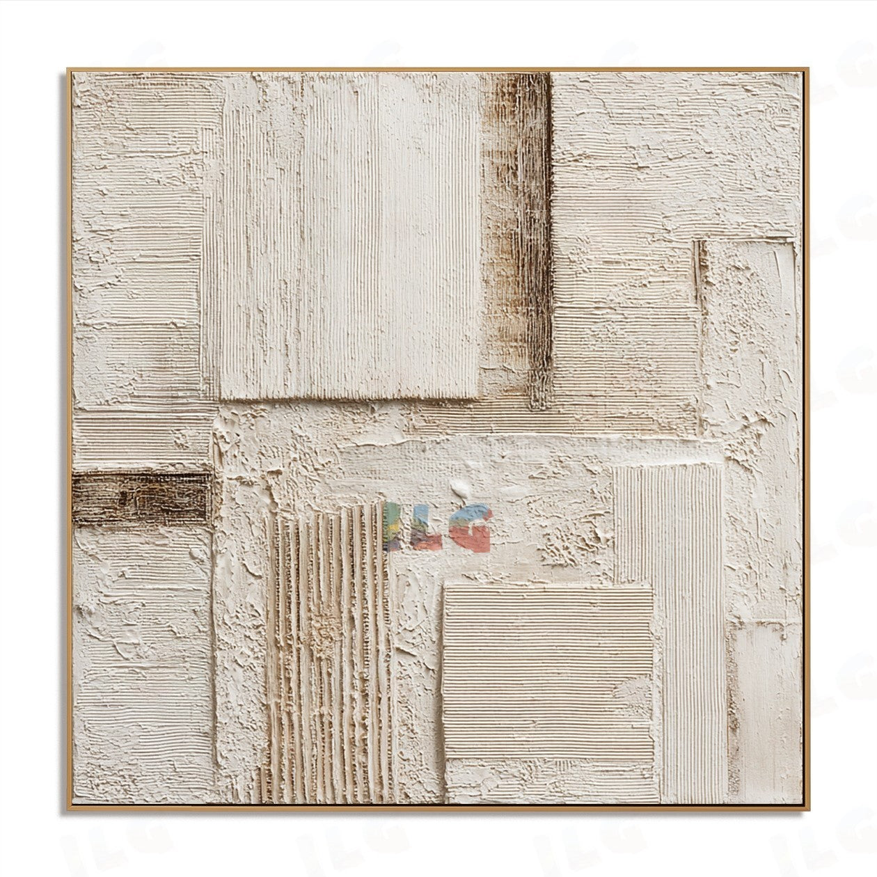 Tactile Neutral Mosaic – Abstract Textured Wall Art