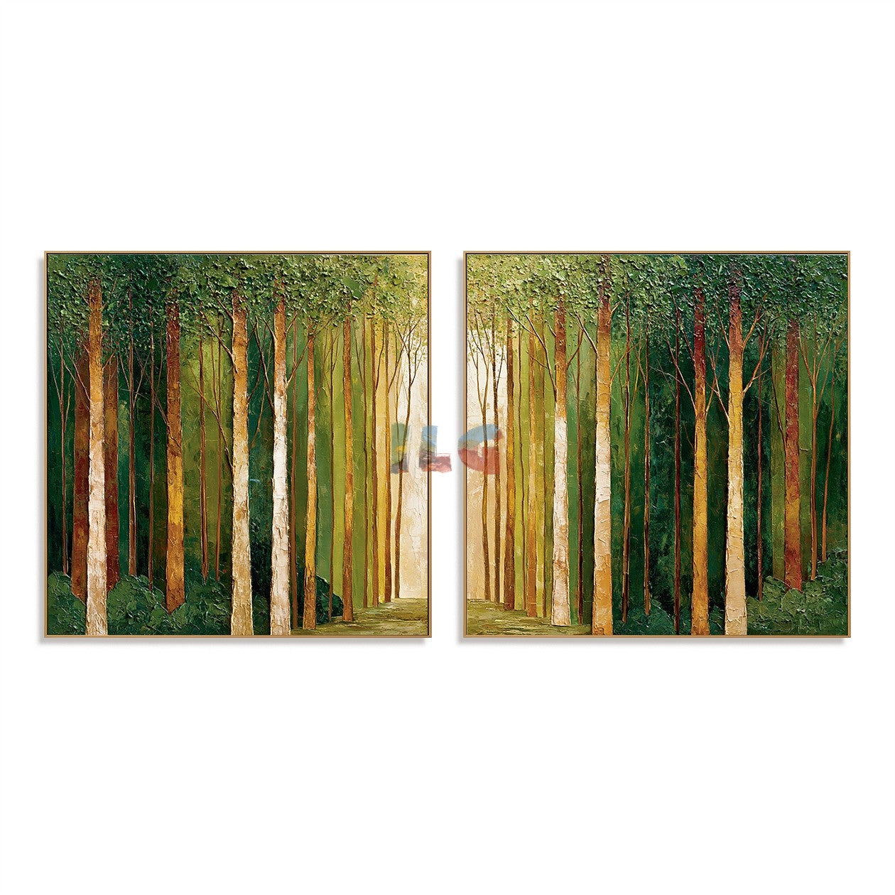 Woodland Light Diptych – Landscape Wall Art