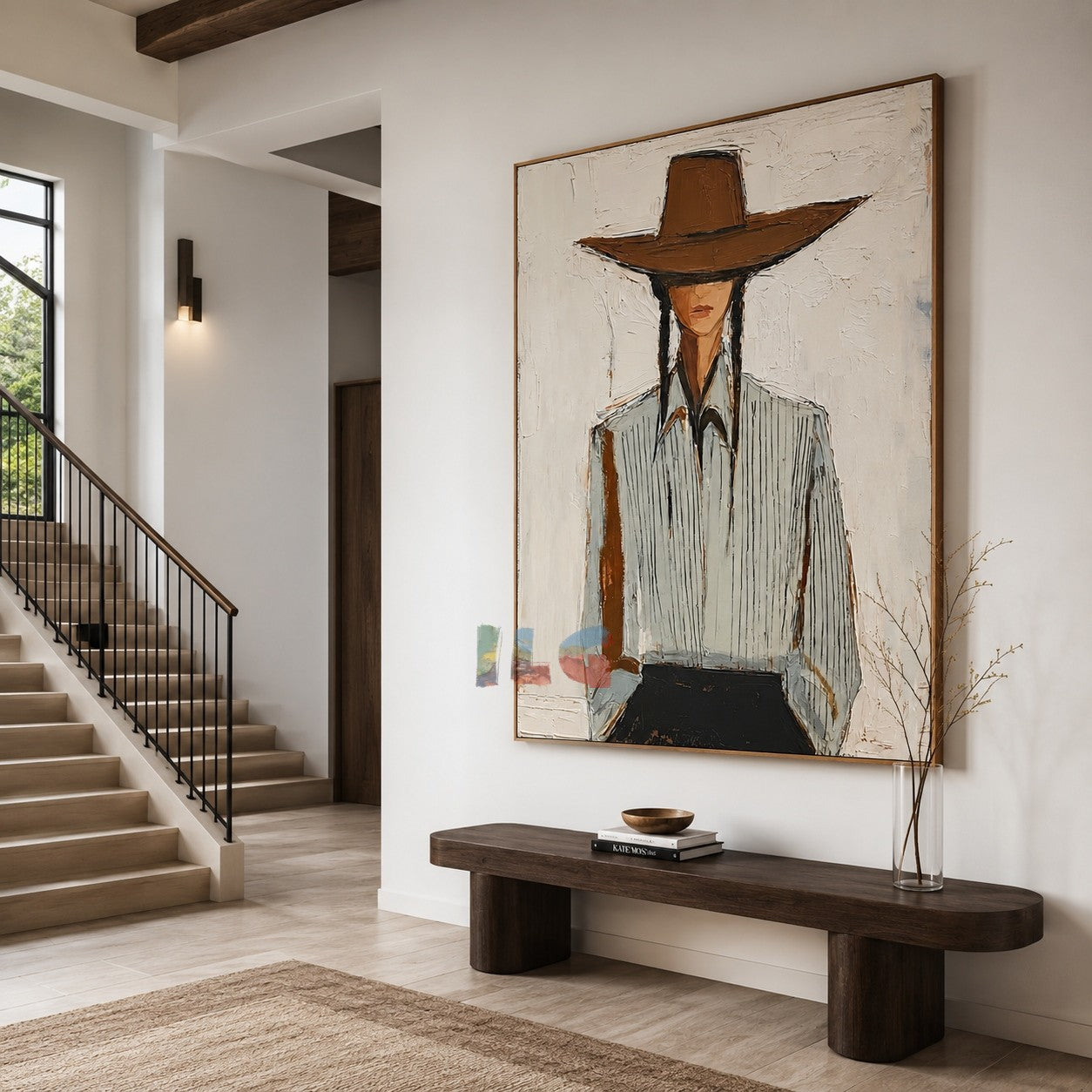 Frontier Silence – Contemporary Cowboy Portrait Wall Art