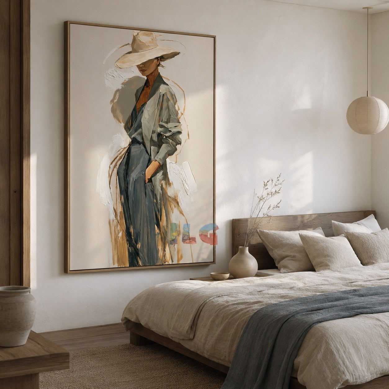 Ivory Horizon Muse – Modern Fashion Figurative Wall Art