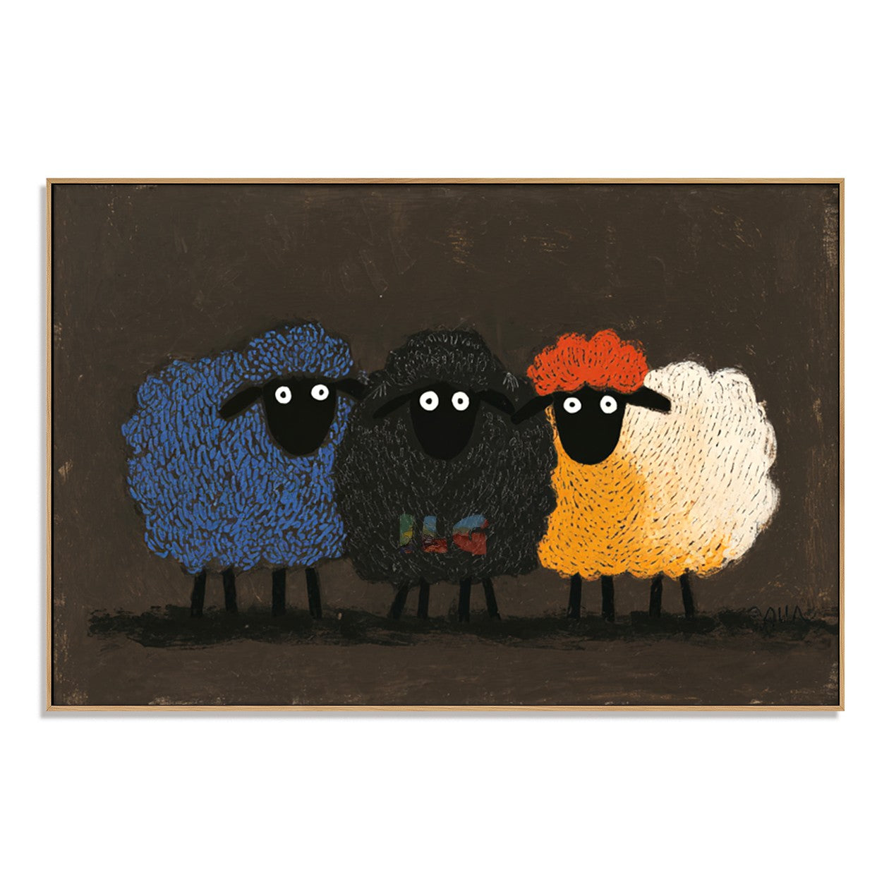 Colorful Flock Friends – Sheep Wall Art