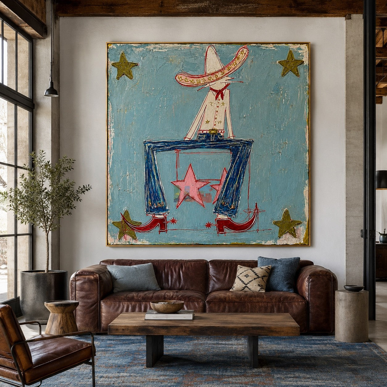 Star Boots Rider – Contemporary Western Figure Wall Art