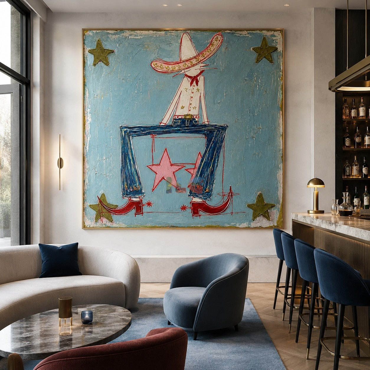 Star Boots Rider – Contemporary Western Figure Wall Art