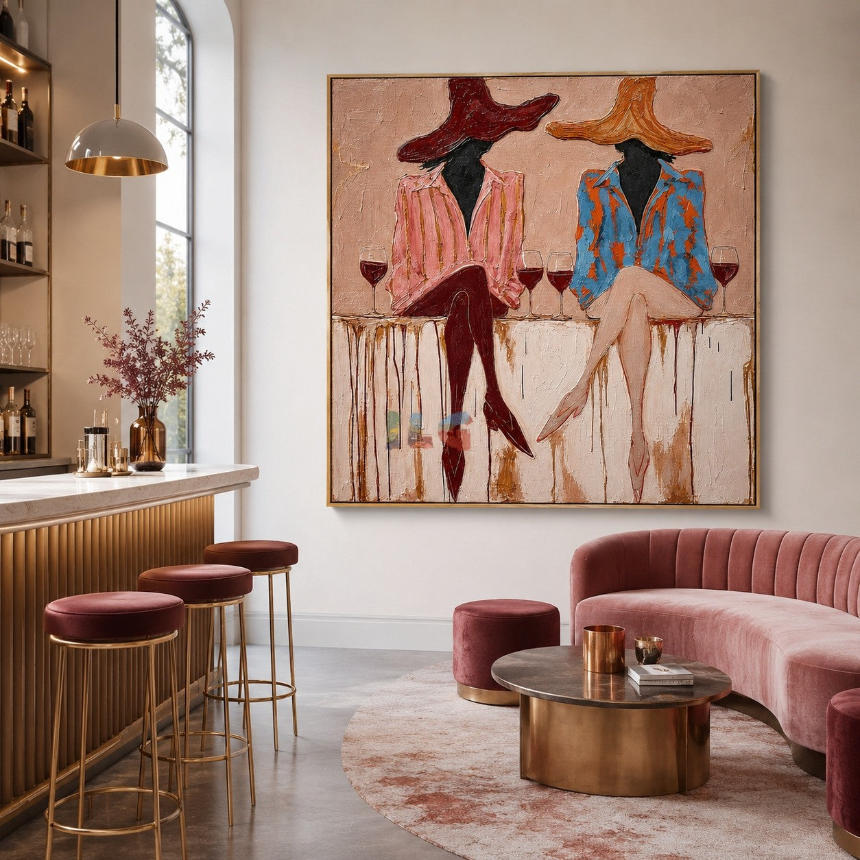 Sienna Hat Social – Contemporary Figure Wall Art