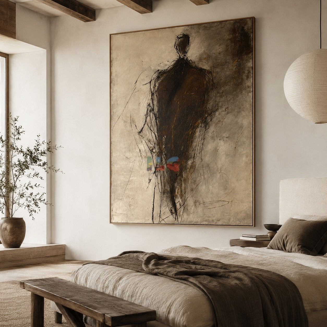Quiet Shadow Form – Abstract Figure Wall Art