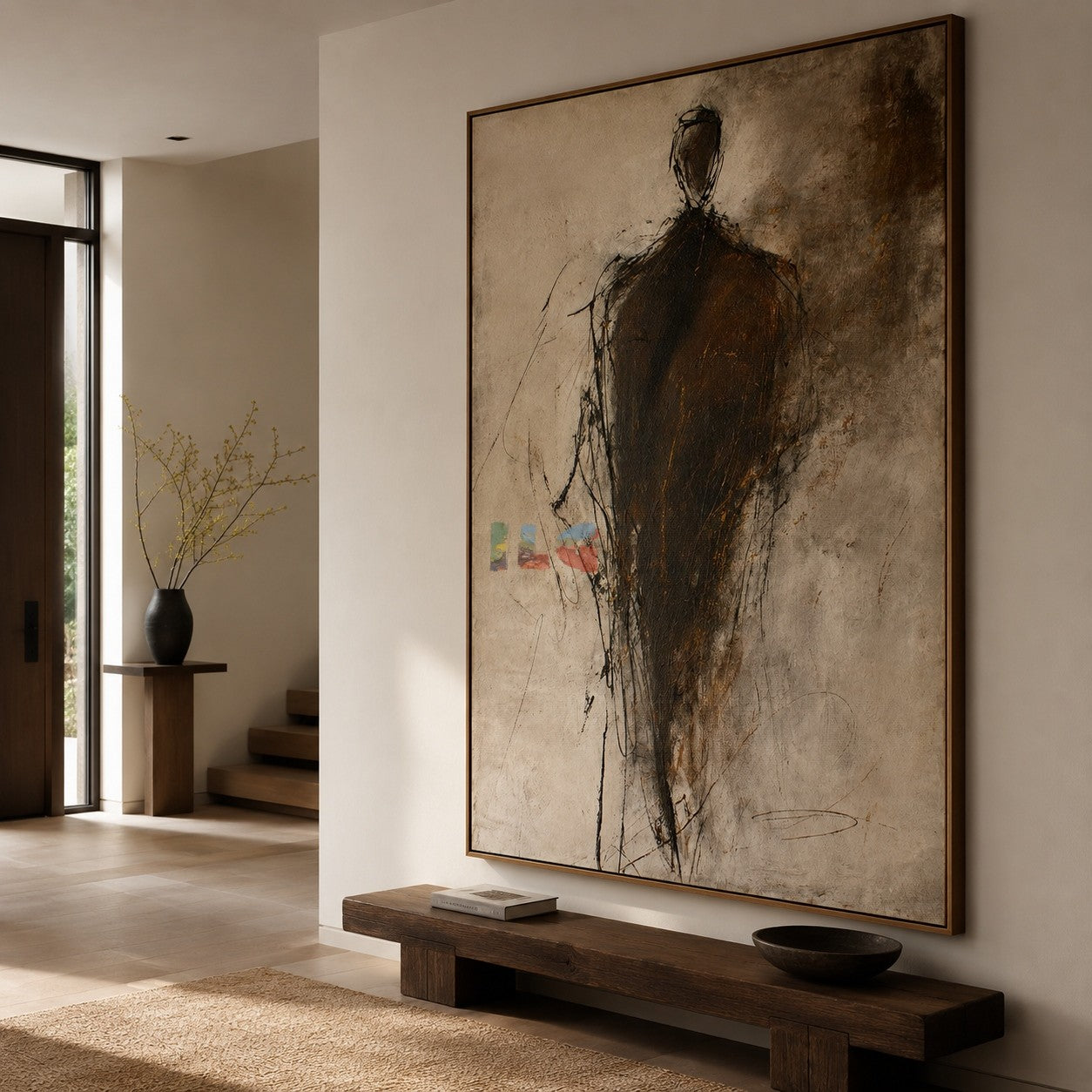 Quiet Shadow Form – Abstract Figure Wall Art