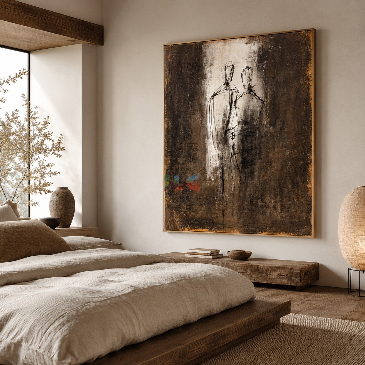 Passing Shadows Duo – Abstract Figure Wall Art