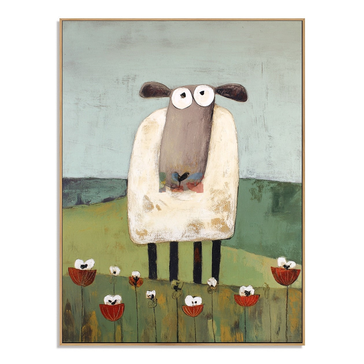 Bloom Meadow Sheep – Farmhouse Animal Wall Art