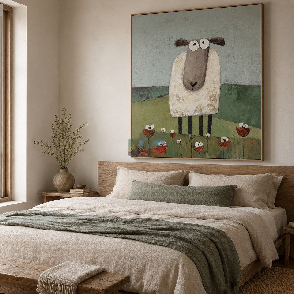 Bloom Meadow Sheep – Farmhouse Animal Wall Art