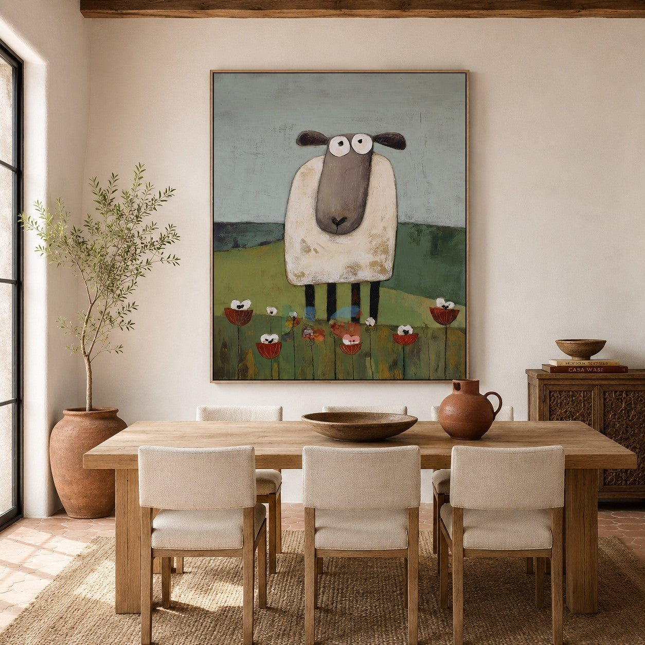 Bloom Meadow Sheep – Farmhouse Animal Wall Art