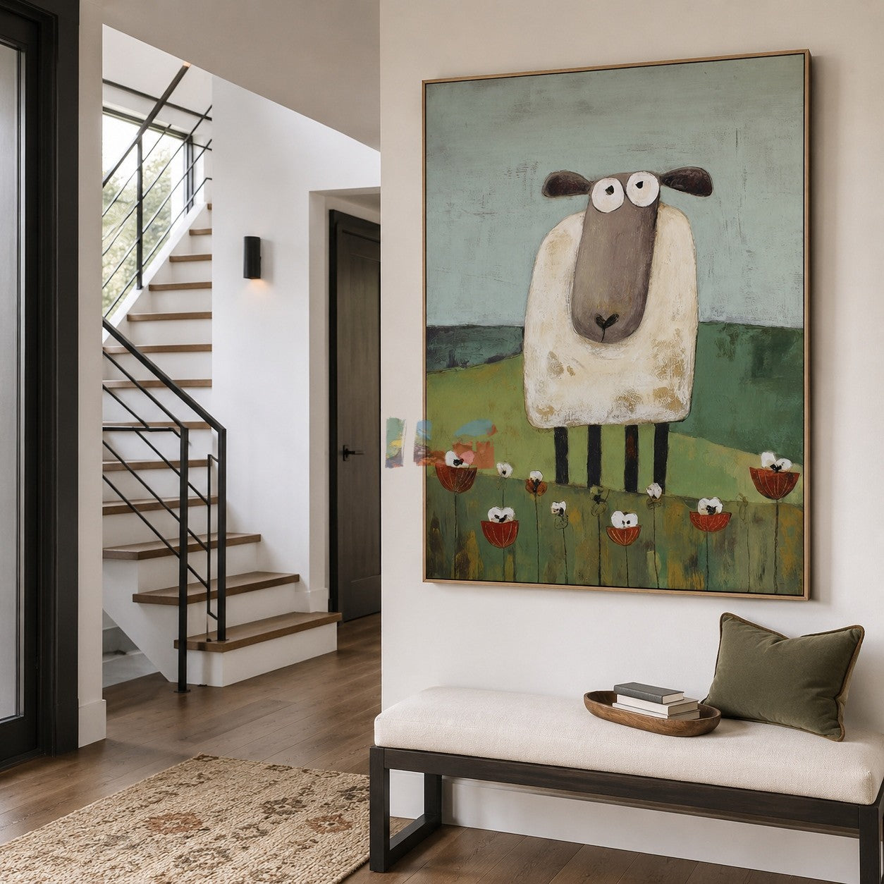 Bloom Meadow Sheep – Farmhouse Animal Wall Art